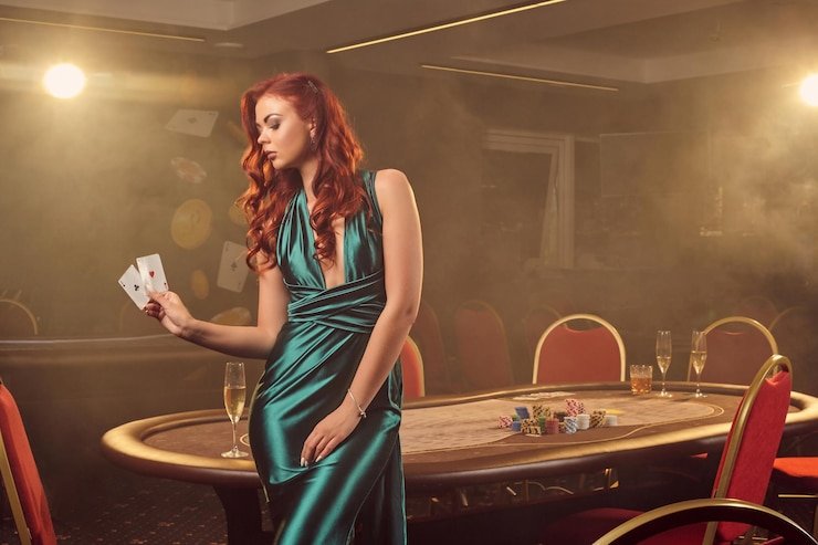 Live dealer studio with professional croupier at roulette table